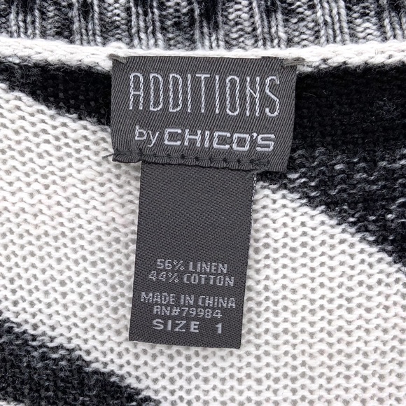 Additions by CHICOS Open Front Linen Cardigan Short Rolled Sleeves Womens Size 1 - Picture 7 of 15